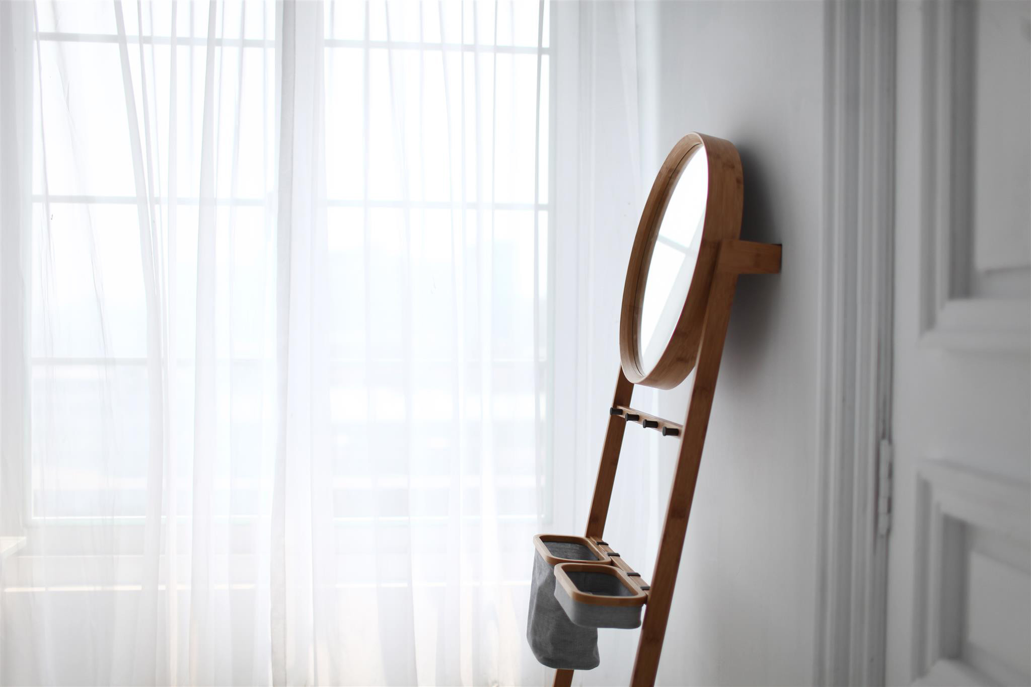 Gudee Blog-Grota leaning rack with mirror-Smart Design for Last-Minute Glimpse at Your Entryway